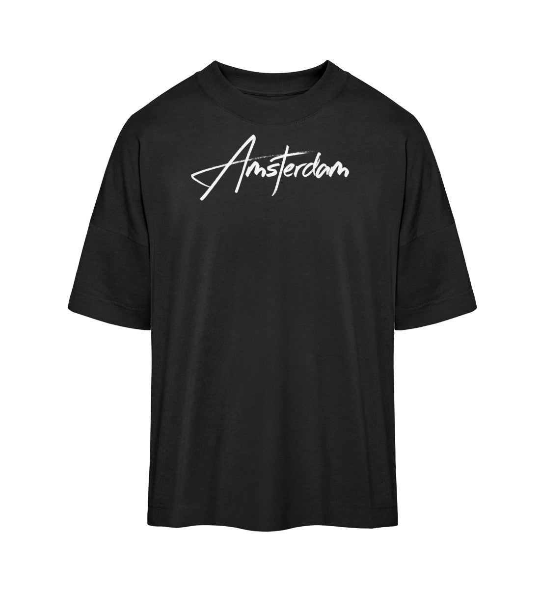 oversized t-shirt aus bio baumwolle veredelt mit einem einzigartigen amsterdam Signature design hochwertig umweltfreundlich lässig und bequem 
