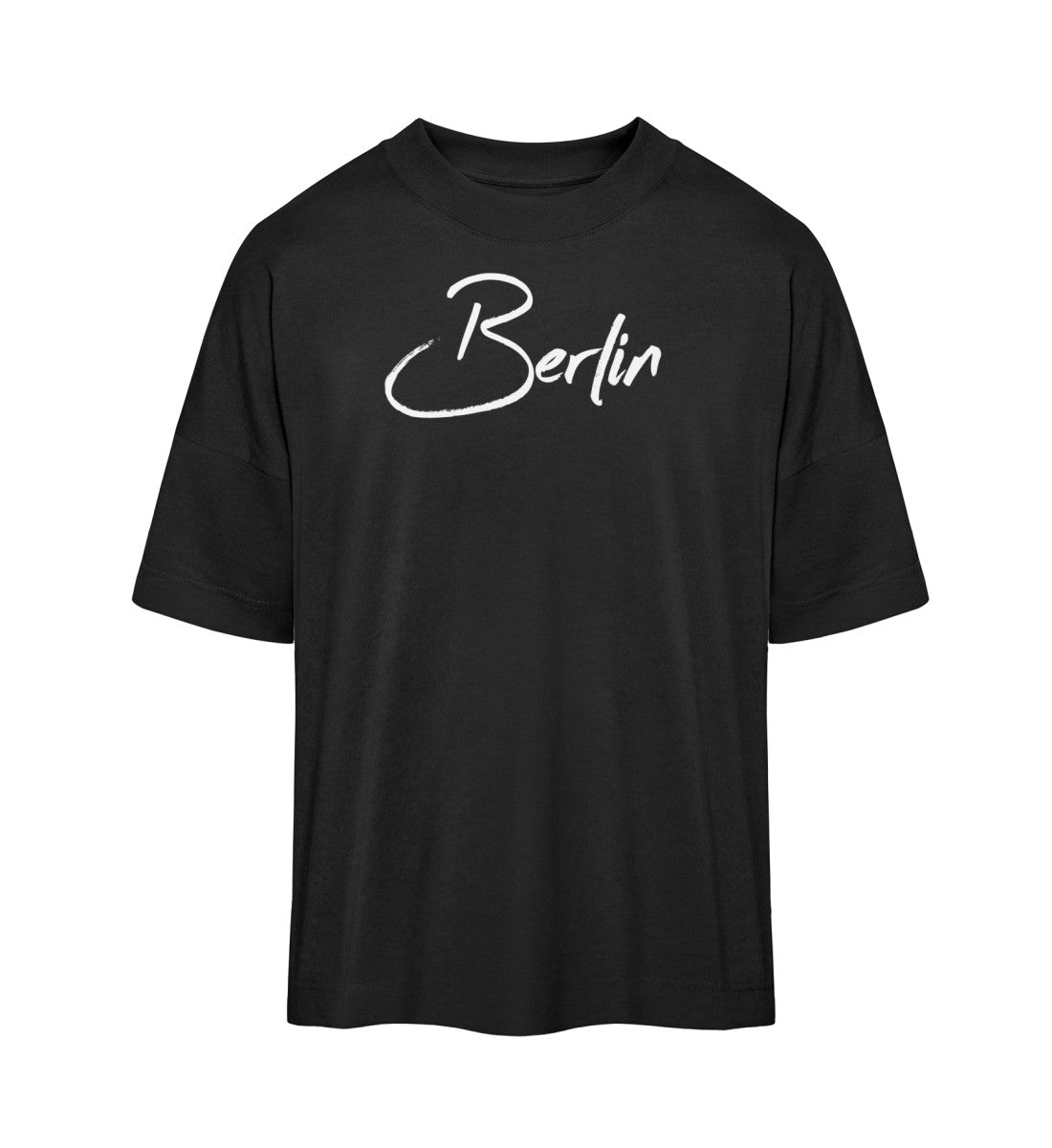 oversized t-shirt aus bio baumwolle veredelt mit einem einzigartigen Berlin Signature design hochwertig umweltfreundlich lässig und bequem 
