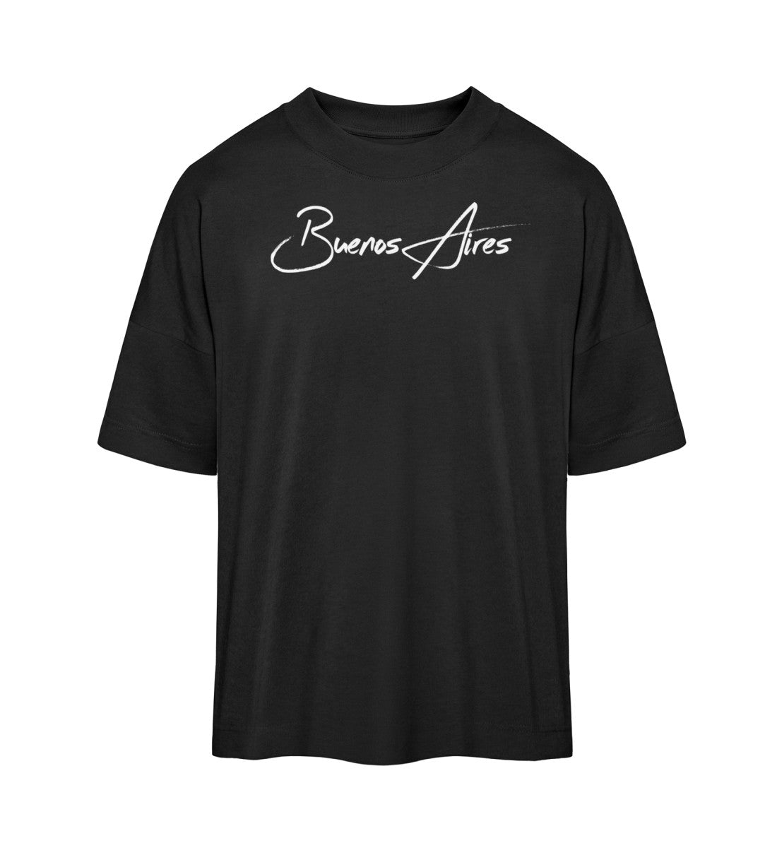 oversized t-shirt aus bio baumwolle veredelt mit einem einzigartigen Buenos Aires Signature design hochwertig umweltfreundlich lässig und bequem 
