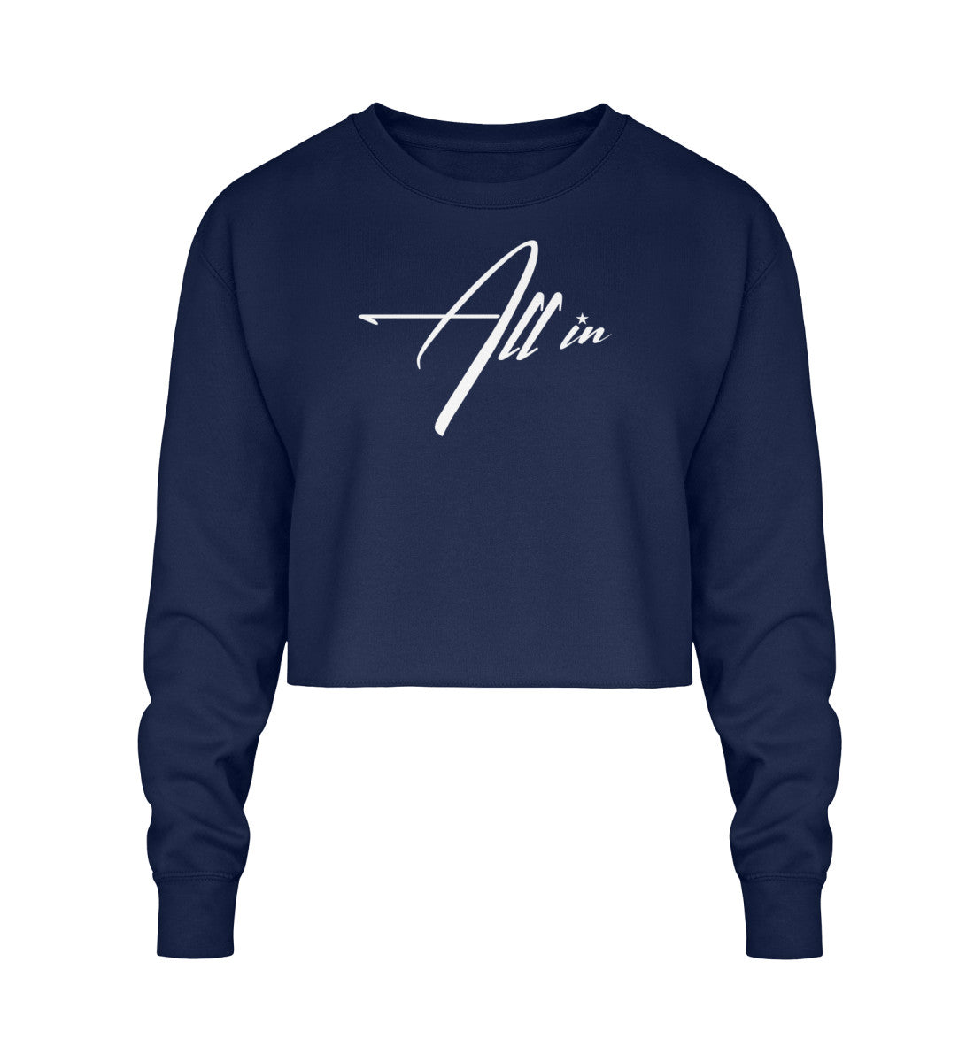 Cropped Sweatshirt veredelt mit einem einzigartigen Signature design hochwertig lässig und bequem