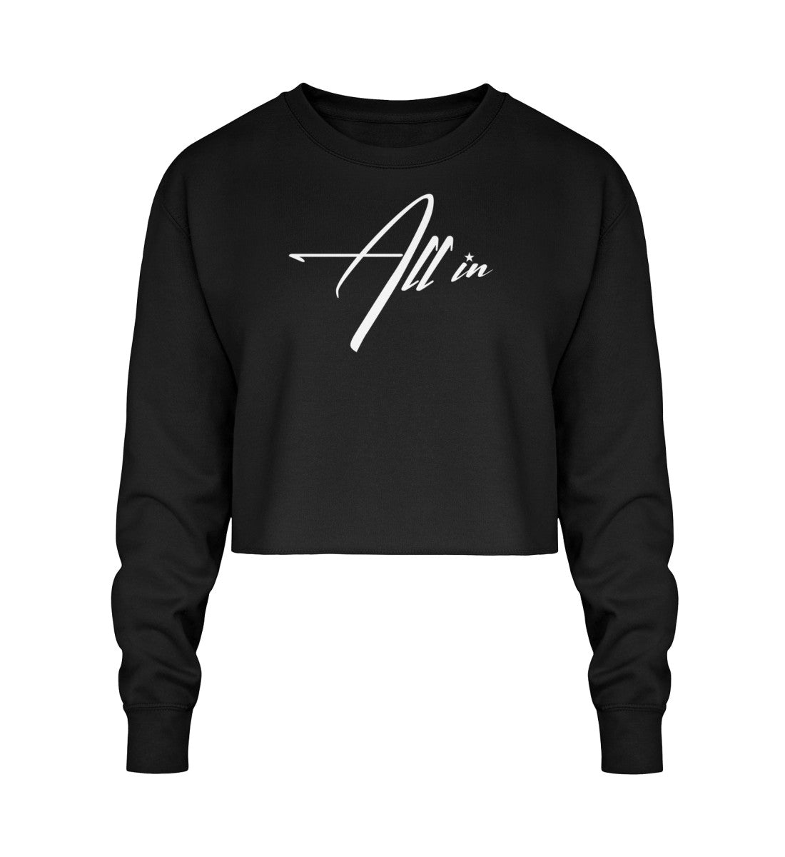 Cropped Sweatshirt veredelt mit einem einzigartigen Signature design hochwertig lässig und bequem