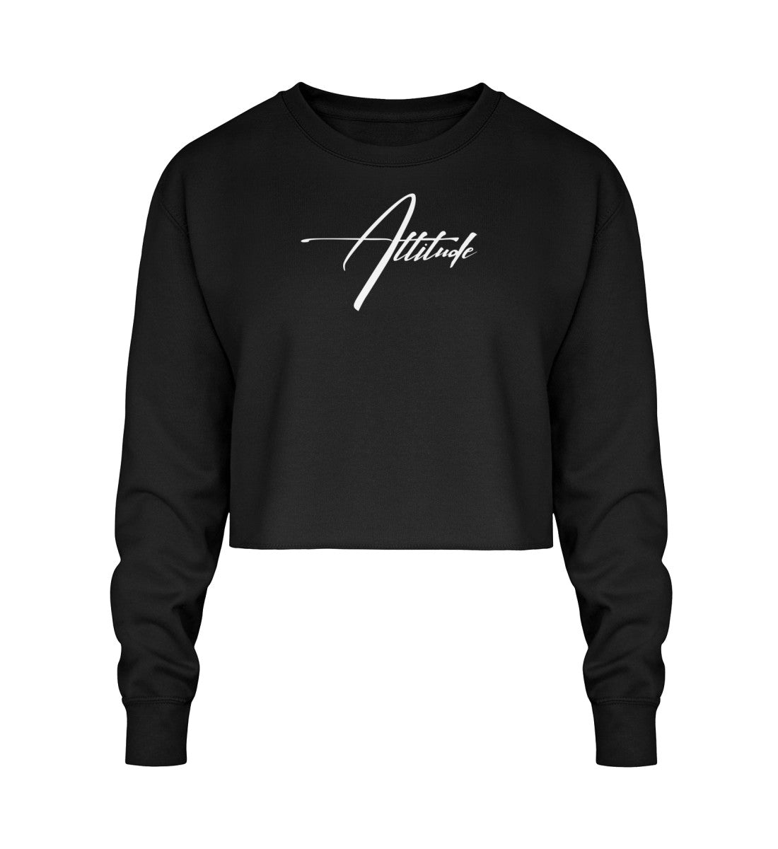 Cropped Sweatshirt veredelt mit einem einzigartigen Signature design hochwertig lässig und bequem 