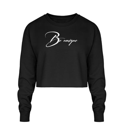 Cropped Sweatshirt veredelt mit einem einzigartigen Signature design hochwertig lässig und bequem 