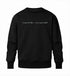 Schwarzes Herren Sweatshirt aus Bio-Baumwolle mit trendigem signature design.