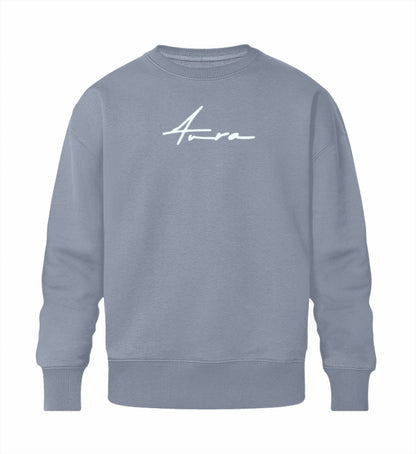 Grauer Herren Pullover aus Bio-Baumwolle veredelt mit einem signature design