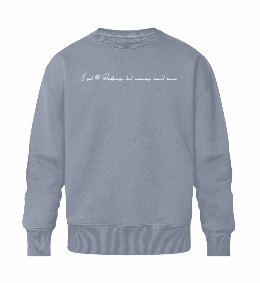 Hellgraues Männer Sweatshirt aus Bio-Baumwolle mit elegantem Signature-Motiv