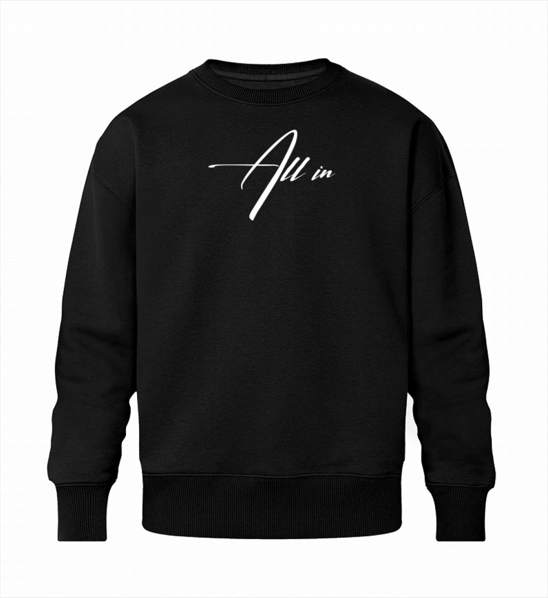 Schwarzes Sweatshirt Herren aus Bio-Baumwolle mit subtilem Signature-Element