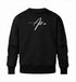 Schwarzes Sweatshirt Herren aus Bio-Baumwolle mit subtilem Signature-Element