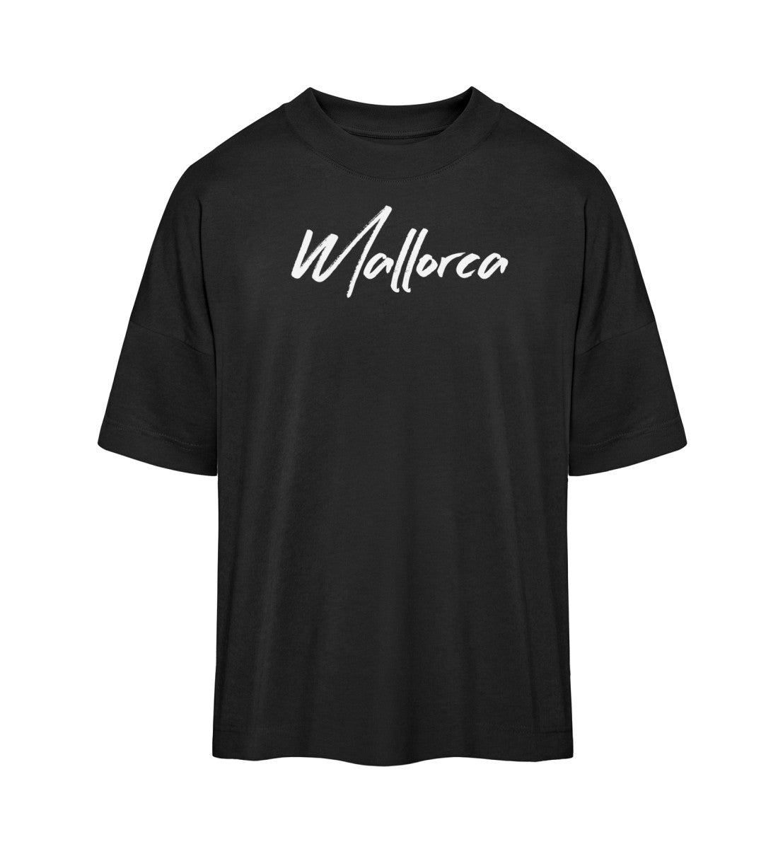 oversized t-shirt aus bio baumwolle veredelt mit einem einzigartigen Mallorca Signature design hochwertig umweltfreundlich lässig und bequem 
