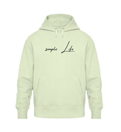 Herren Stem Green Bequemer Oversized Hoodie mit dem minimalistischen Aufdruck &quot;Simple Life&quot;, der zu einem entspannten und unkomplizierten Lebensstil einlädt. Perfekt für entspannte Tage und einen gemütlichen Look.