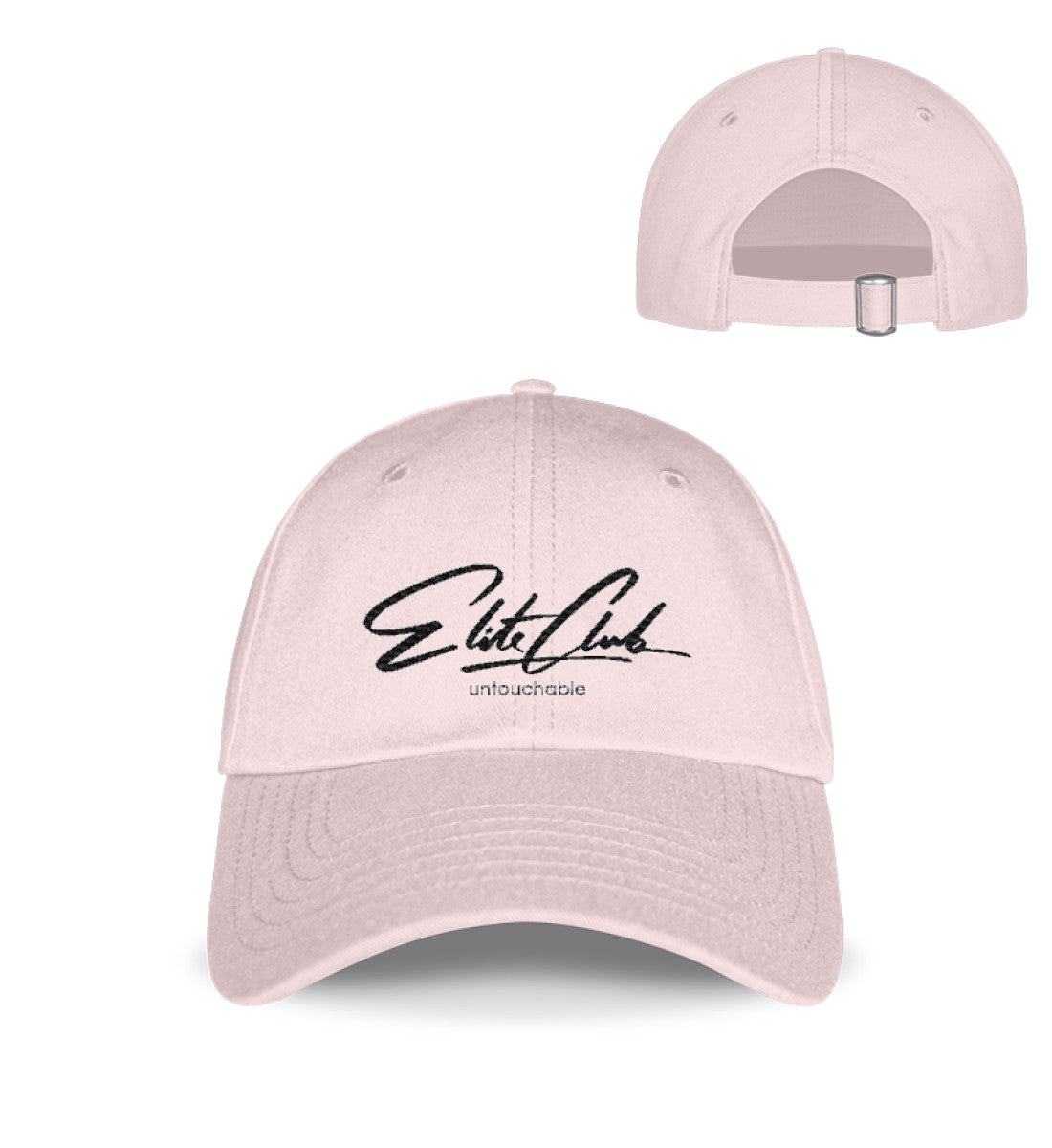 pinke Baseball Cap aus hochwertiger Baumwolle veredelt mit einem Elite Club Logo.