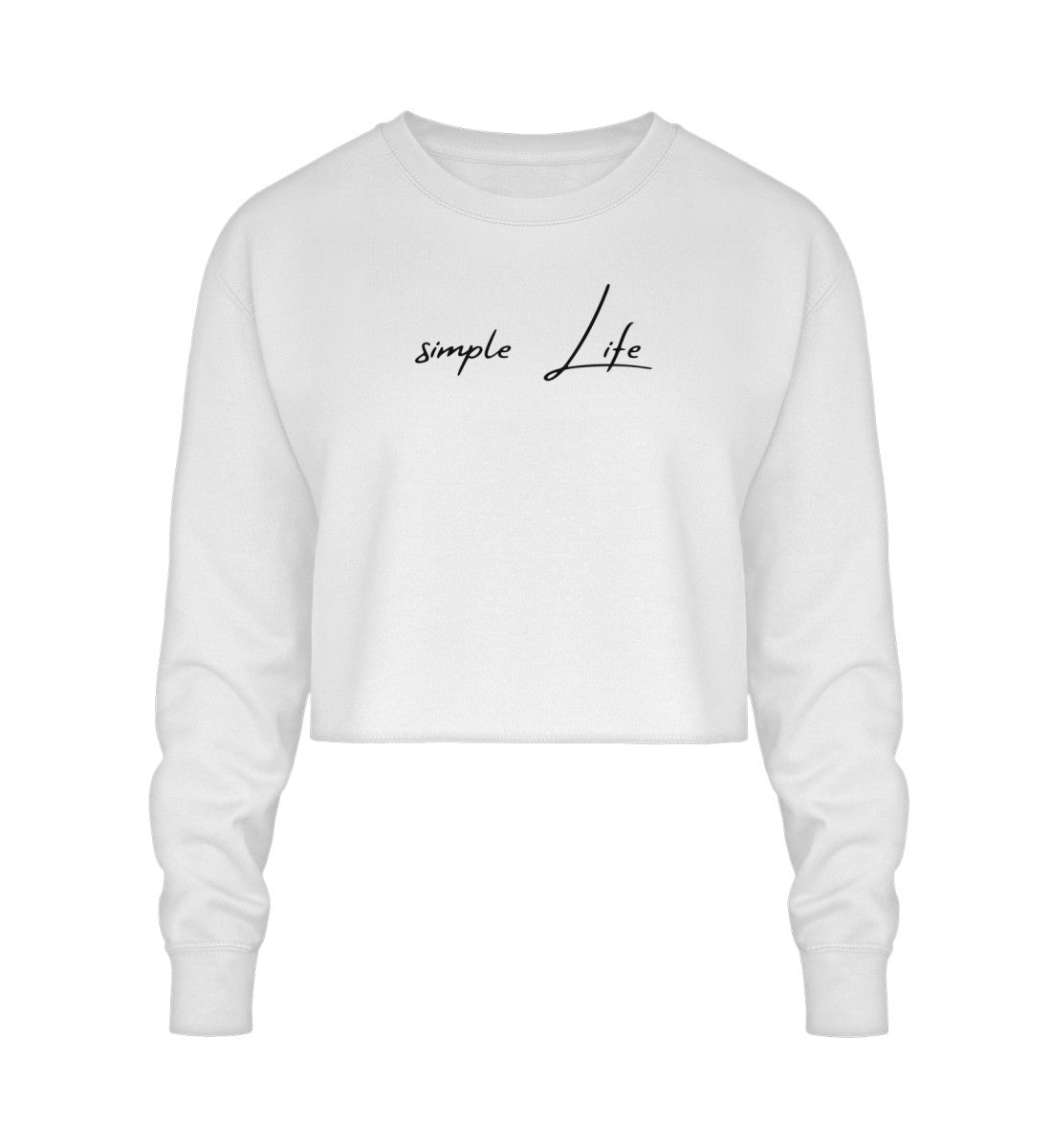 Minimalistisches Cropped Sweatshirt mit nachhaltigen Materialien und zeitloser Eleganz.